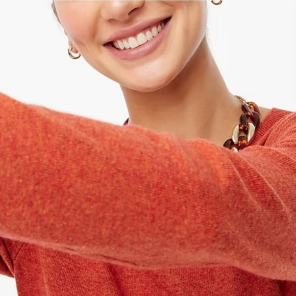 NEW J. Crew Cotton Wool Teddies Sweater Heather Burnished Rust Cabincore Comfy - Picture 1 of 14